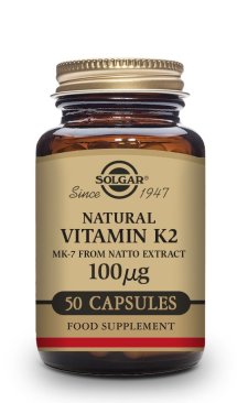 VITAMINA K2 100 μg con MK-7 NATURAL (Extracto de Natto) – 50 CÁPSULAS VEGETALES